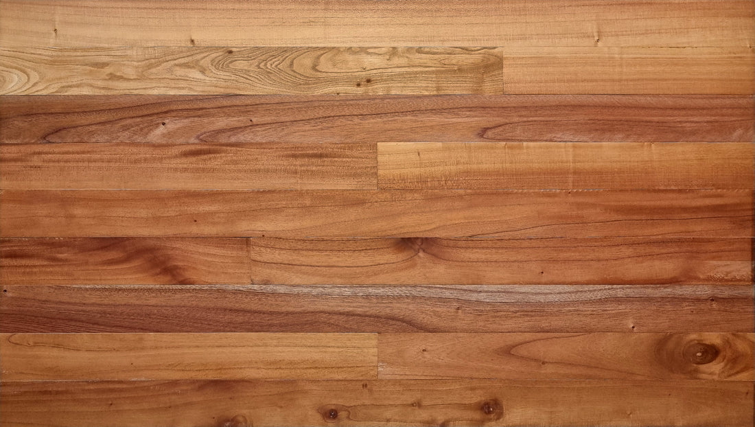 Cedar wood wall planks, front view