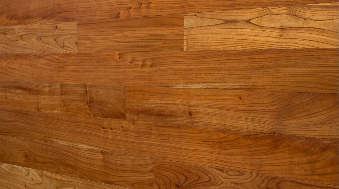 Chinaberry wood wall planks, front view
