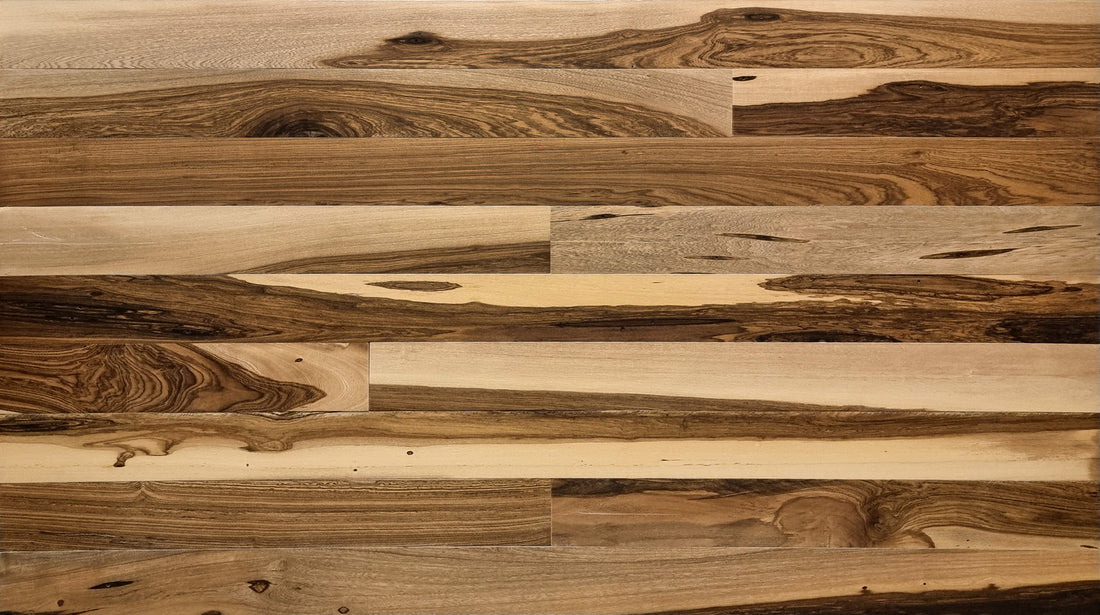 Guayubira wood wall planks, front view