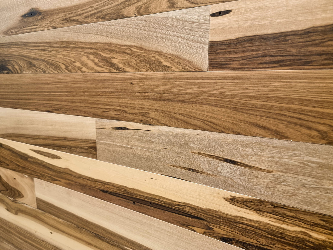 Guayubira wood wall planks, front view
