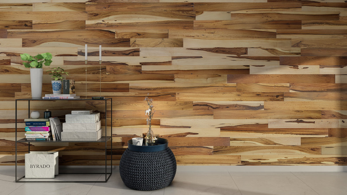 Guayubira wood wall, grain detail