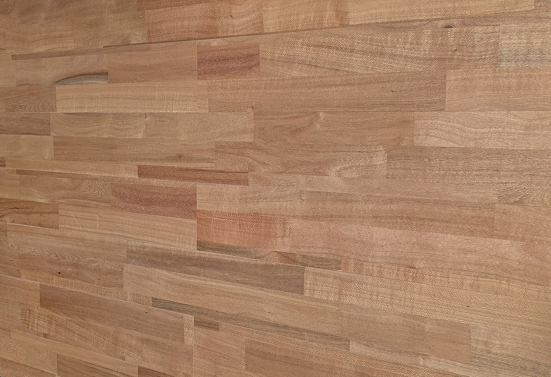 Grevillea wood brick wall panels, front view