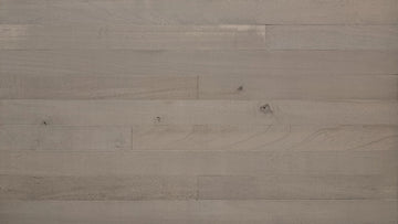 Grey color-washed paulownia wood wall planks, front view