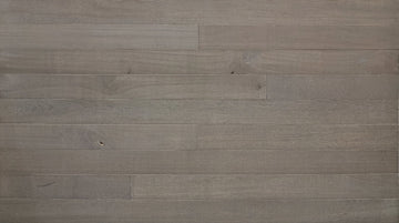 Storm grey color-washed paulownia wood wall planks, front view