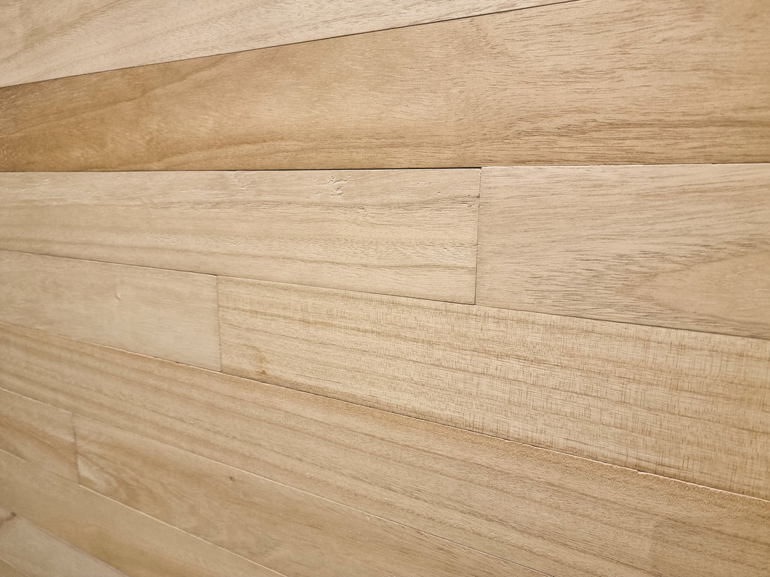 Princess Tree paulownia wood wall planks, front view