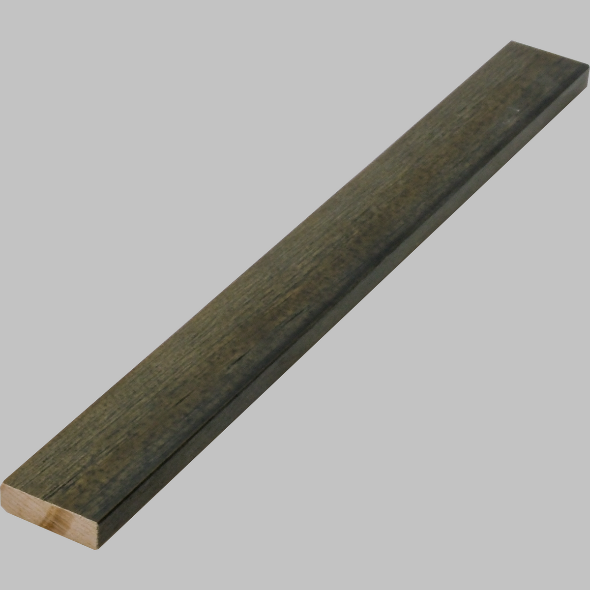 Dark Bourbon pine wood edge trim for wall panels