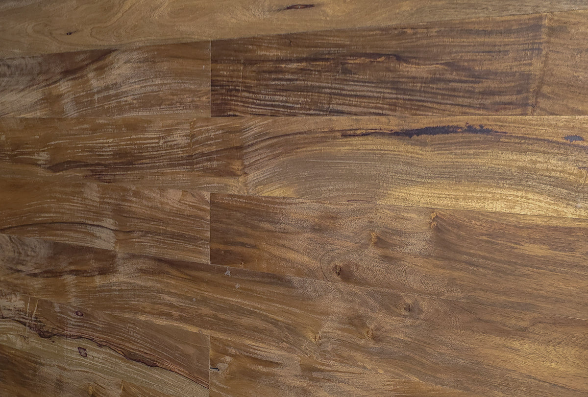 Tiger Wood wall planks, side view