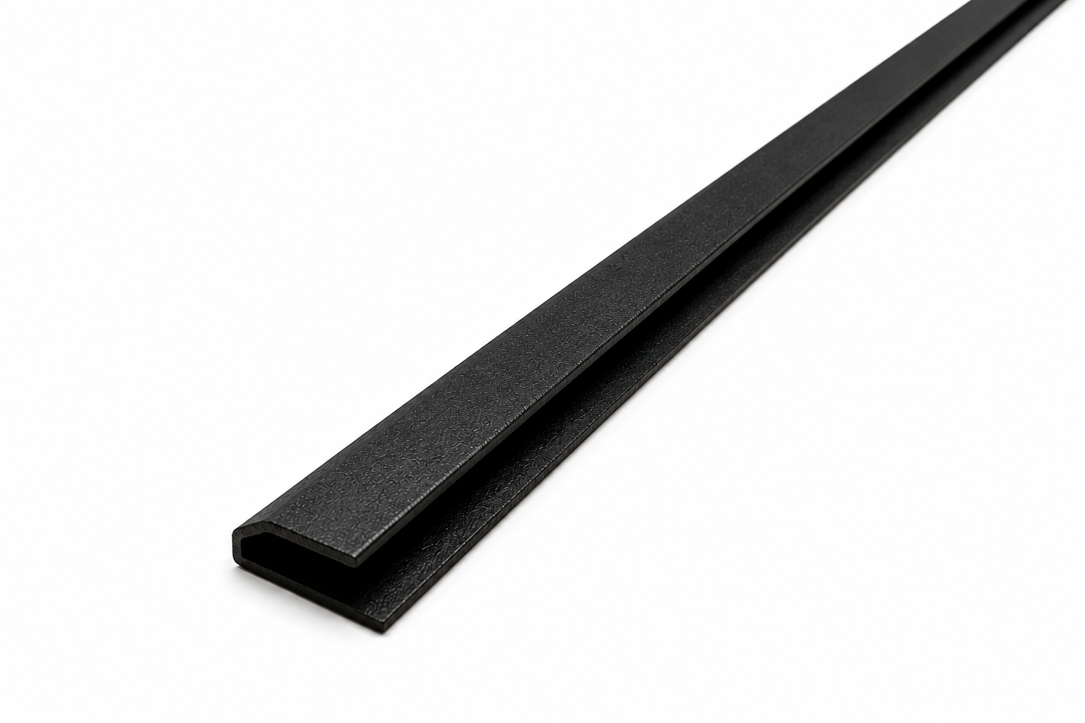 LOFT Aluminum U-Trim · Black — Panel Trim