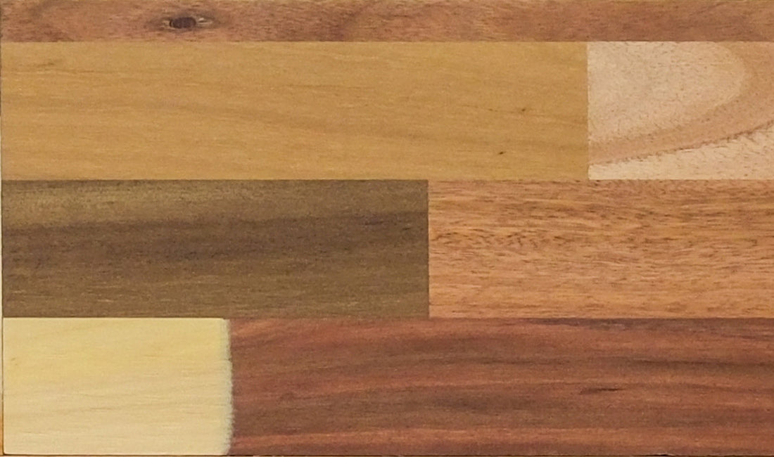 Wood Blend Origin Natural peel and stick wall panels - mixed exotic wood species for easy DIY installation