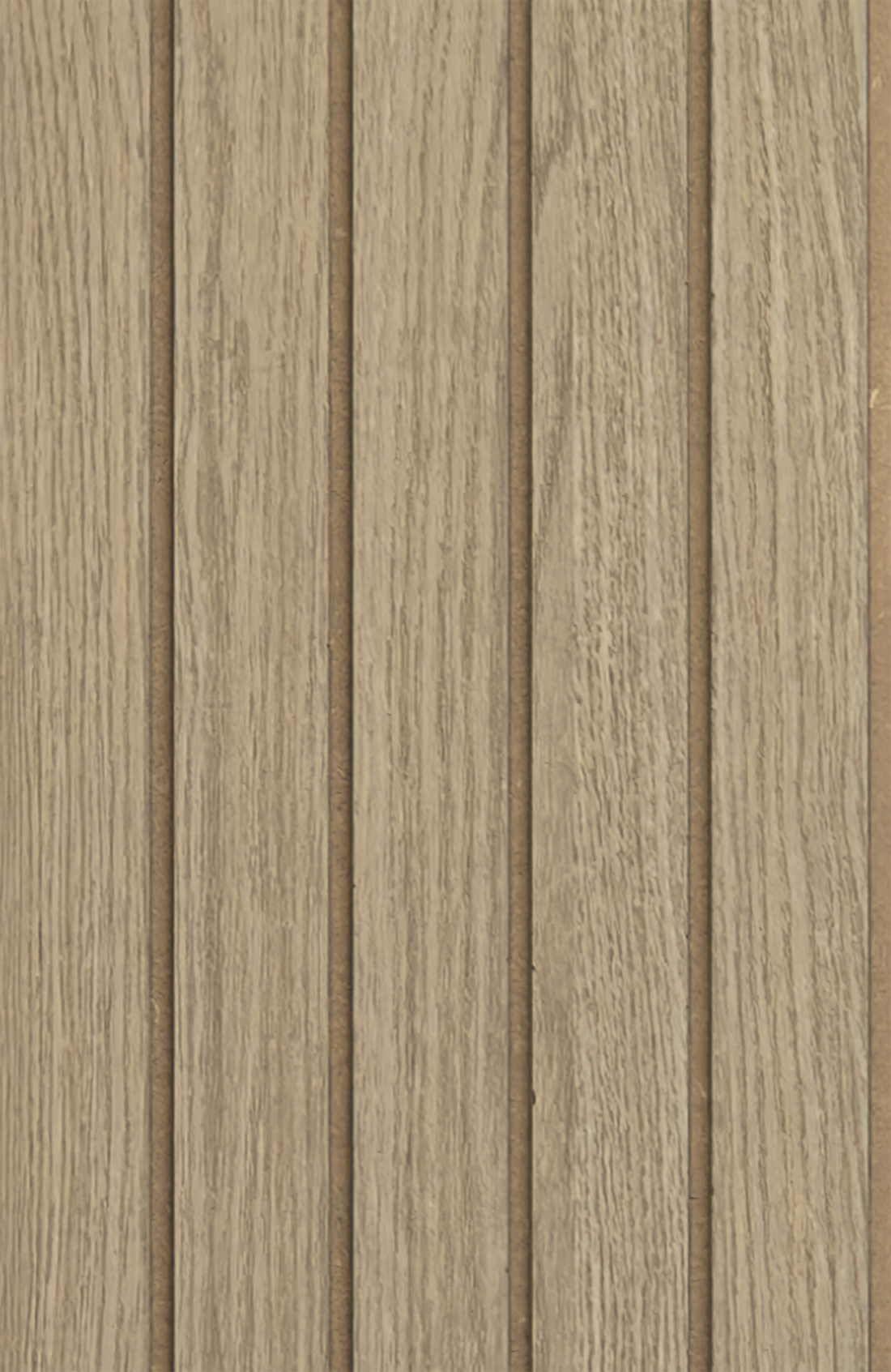 Panel de listones autoadhesivo LOFT Nordic Oak, perfil Grand Slat — frente del panel, 40 × 26 cm