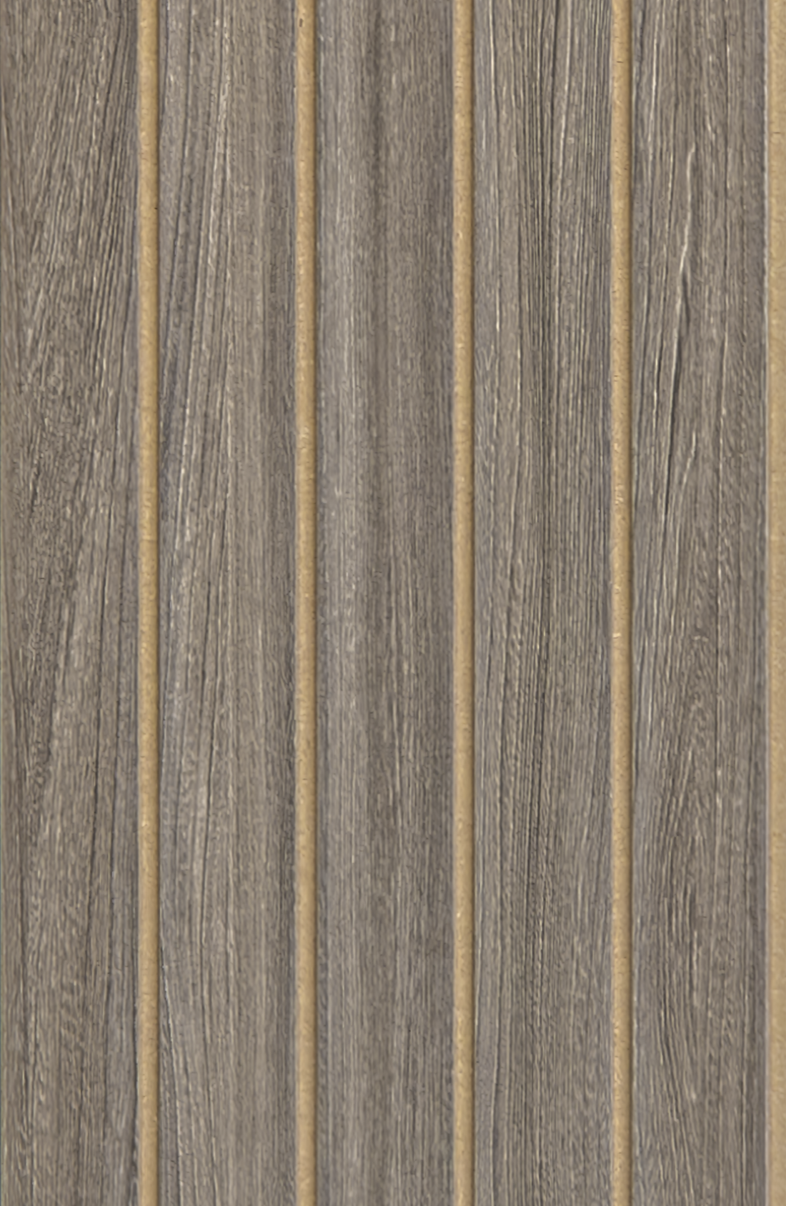 Panel de listones autoadhesivo LOFT Silver Oak, perfil Grand Slat — frente del panel, 40 × 26 cm
