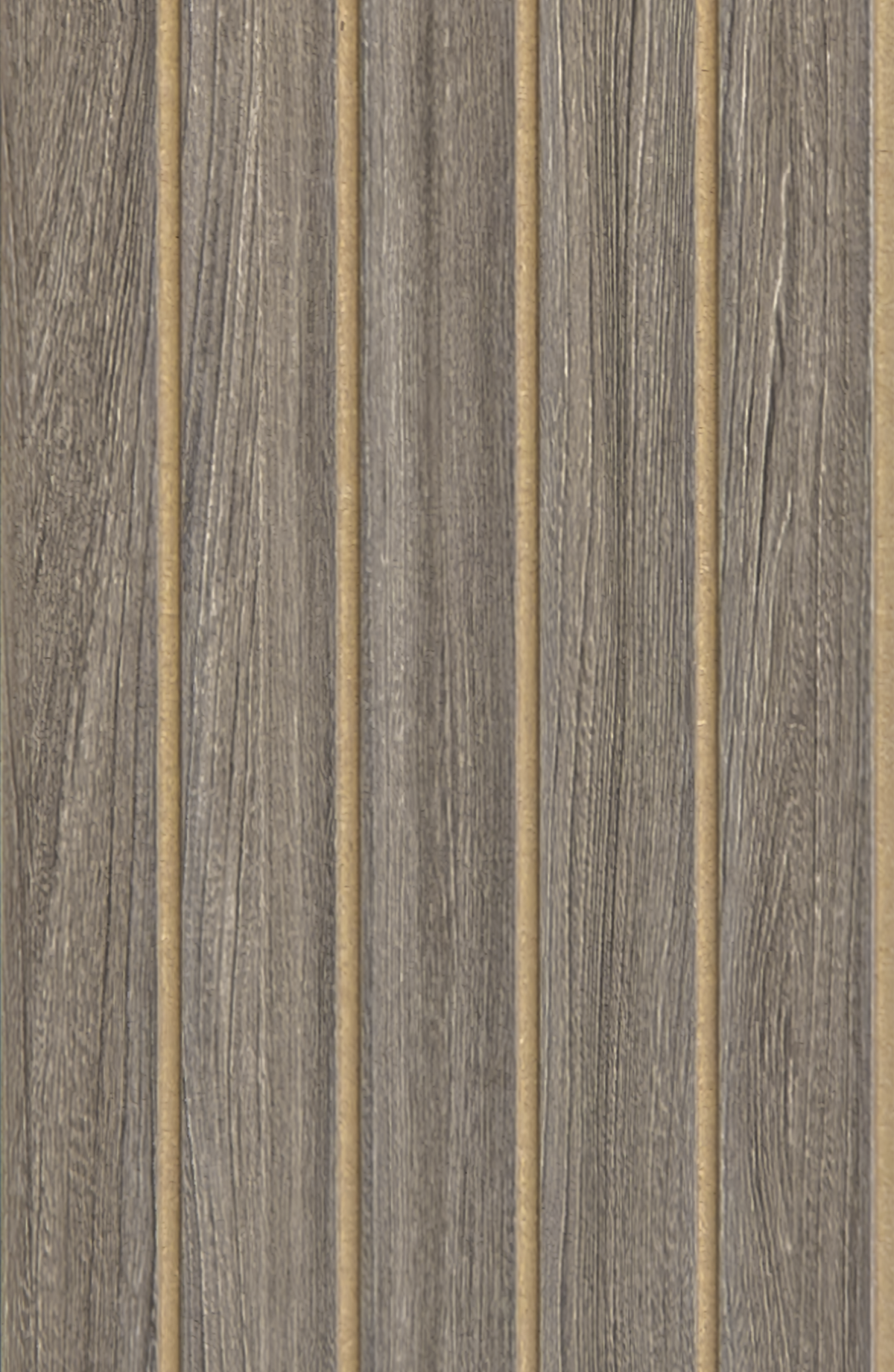 Panel de listones autoadhesivo LOFT Silver Oak, perfil Grand Slat — frente del panel, 40 × 26 cm