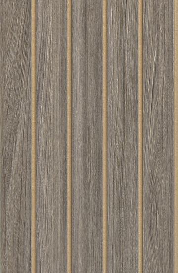 Panel de listones autoadhesivo LOFT Silver Oak, perfil Grand Slat — frente del panel, 40 × 26 cm